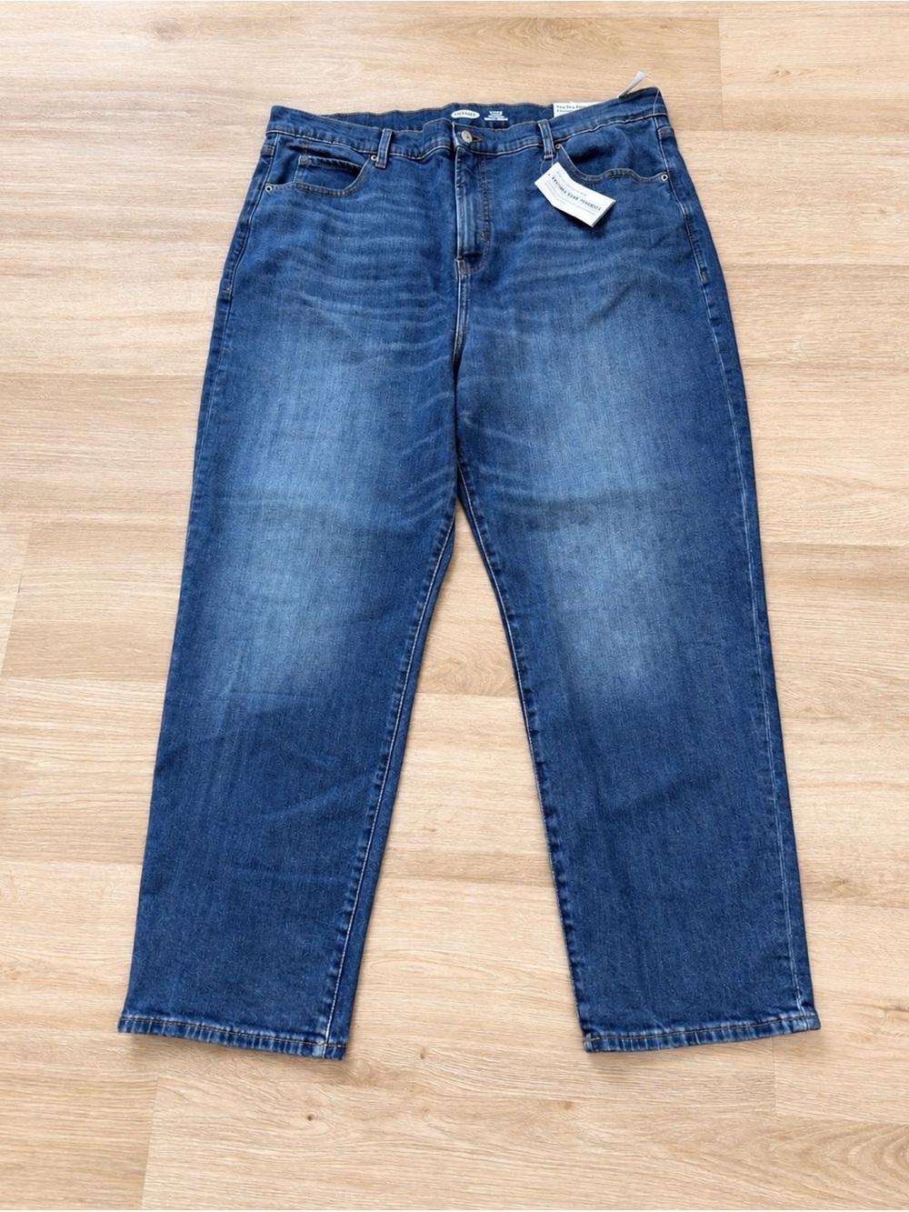 Women’s Jeans Old Navy Size 18 The Sky-Hi Straight Extra High Rise Blue Denim